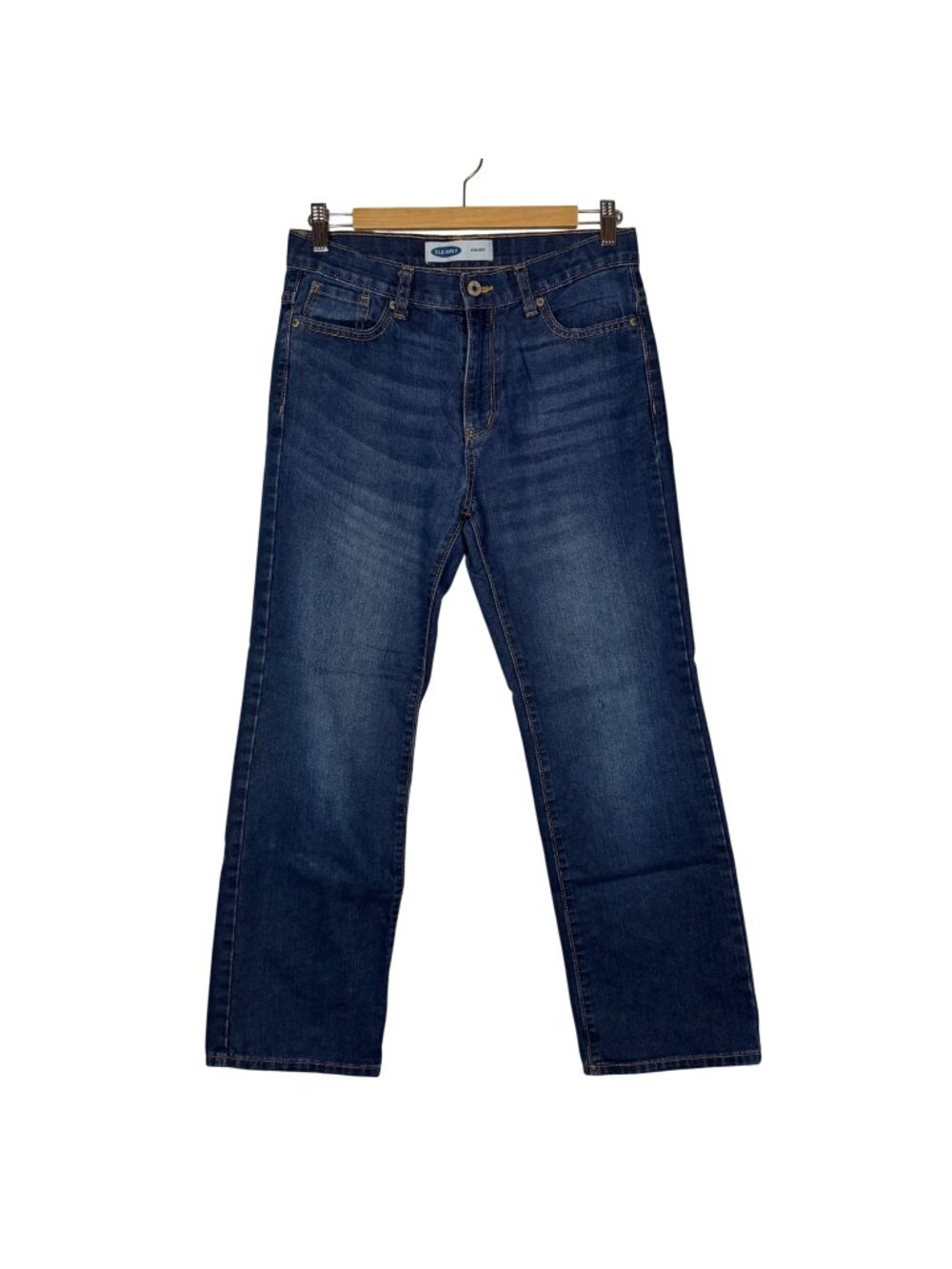 Old Navy 12 Husky Boys Straight Dark Wash Jeans Cotton Blend Classic Scholarcore